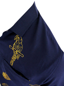 la-leela-mens-beach-hawaiian-casual-aloha-button-down-short-sleeve-shirt-Navy Blue_W861
