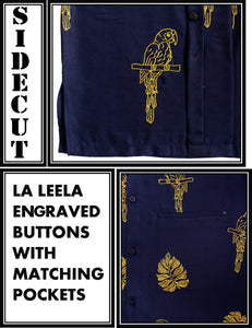 la-leela-mens-beach-hawaiian-casual-aloha-button-down-short-sleeve-shirt-Navy Blue_W861