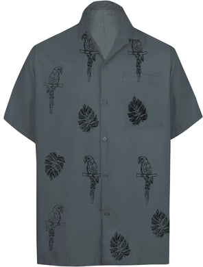 la-leela-mens-beach-hawaiian-casual-aloha-button-down-short-sleeve-shirt-Ghost Grey_W864