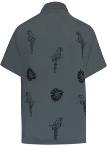 la-leela-mens-beach-hawaiian-casual-aloha-button-down-short-sleeve-shirt-Ghost Grey_W864