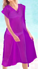 Load image into Gallery viewer, La Leela Chiffon Open Sides Swimwear Beachwear Bikini Swimsuit Sheer Cover up Bl