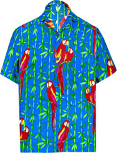 Load image into Gallery viewer, la-leela-shirt-casual-button-down-short-sleeve-beach-shirt-men-aloha-pocket-Shirt-Blue_W415