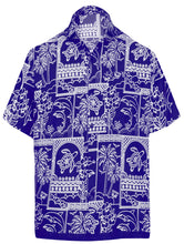 Load image into Gallery viewer, la-leela-shirt-casual-button-down-short-sleeve-beach-shirt-men-aloha-pocket-Blue_W468