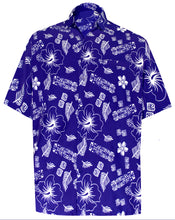 Load image into Gallery viewer, la-leela-shirt-casual-button-down-short-sleeve-beach-shirt-men-aloha-pocket-Blue_W393