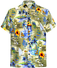 Load image into Gallery viewer, la-leela-shirt-casual-button-down-short-sleeve-beach-shirt-men-aloha-pocket-Beige_W192