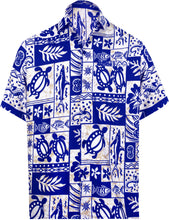 Cargar imagen en el visor de la galería, la-leela-shirt-casual-button-down-short-sleeve-beach-shirt-men-aloha-pocket-Ghost White_W128