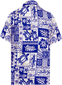 la-leela-shirt-casual-button-down-short-sleeve-beach-shirt-men-aloha-pocket-Ghost White_W128