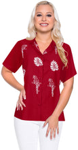 Load image into Gallery viewer, la-leela-mens-beach-hawaiian-casual-aloha-button-down-short-sleeve-shirt-red_x496