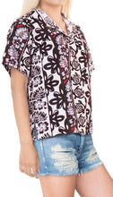 Load image into Gallery viewer, la-leela-womens-beach-casual-hawaiian-blouse-short-sleeve-button-down-shirt-violet