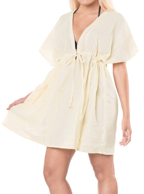 la-leela-bikni-swimwear-chiffon-solid-hawaiian-beach-cover-up-Cream_B75