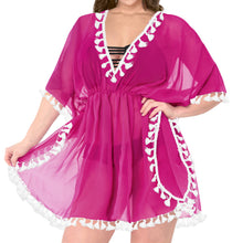 Load image into Gallery viewer, La Leela Chiffon Open Sides Swimwear Beachwear Bikini Swimsuit Sheer Cover up Pi