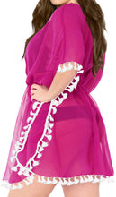 Load image into Gallery viewer, La Leela Chiffon Open Sides Swimwear Beachwear Bikini Swimsuit Sheer Cover up Pi