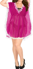 Load image into Gallery viewer, La Leela Chiffon Open Sides Swimwear Beachwear Bikini Swimsuit Sheer Cover up Pi