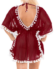 Load image into Gallery viewer, La Leela Chiffon Open Sides Swimwear Beachwear Bikini Swimsuit Sheer Cover up Pi