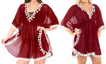 Load image into Gallery viewer, La Leela Chiffon Open Sides Swimwear Beachwear Bikini Swimsuit Sheer Cover up Pi