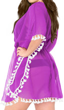 Load image into Gallery viewer, La Leela Chiffon Open Sides Swimwear Beachwear Bikini Swimsuit Sheer Cover up Pi