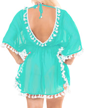 Load image into Gallery viewer, La Leela Chiffon Open Sides Swimwear Beachwear Bikini Swimsuit Sheer Cover up Pi