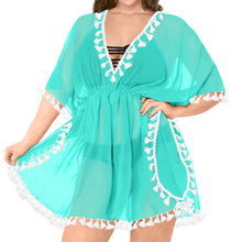 Load image into Gallery viewer, La Leela Chiffon Open Sides Swimwear Beachwear Bikini Swimsuit Sheer Cover up Pi