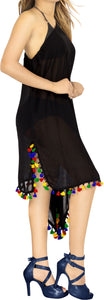 La Leela Chiffon Open Sides Swimwear Beachwear Bikini Swimsuit Sheer Cover up Pi