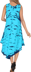 LA LEELA Women's Beach Dress Bikini Swimwear swimsuit Plus Cover up Jumpsuit Blu