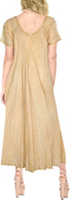 Load image into Gallery viewer, LA LEELA HAWAIIAN WOMENS Rayon Long Beach Dress  Brown_3714 OSFM 14-16W [L- 1X]