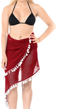 Load image into Gallery viewer, LA LEELA Women&#39;s Pareo Swimsuit Beach Swimwear Wrap Bikini Sarong Solid Plain