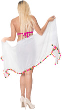 Load image into Gallery viewer, LA LEELA Women&#39;s Pareo Swimsuit Beach Swimwear Wrap Bikini Sarong Solid Plain