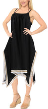 Load image into Gallery viewer, LA LEELA Kimono Beach Women&#39;s  Swimwear Swimsuit Bikini Cover up Blouse Black