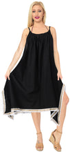 Load image into Gallery viewer, LA LEELA Kimono Beach Women&#39;s  Swimwear Swimsuit Bikini Cover up Blouse Black