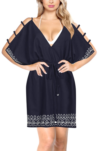 la-leela-bikini-swim-beach-wear-swimsuit-cover-ups-women-caftan-dress-solid-OSFM 18-20W [XL- 2X]-Navy Blue_A937