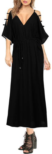 la-leela-lounge-rayon-solid-long-caftan-nightgown-women-OSFM 14-20W [L- 2X]-Halloween Black_A923