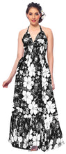 Load image into Gallery viewer, la-leela-evening-beach-swimwear-soft-printed-casual-tube-dress-womens-black-257-osfm-2-14-xs-l