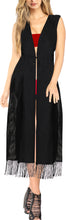 Load image into Gallery viewer, LA LEELA Women&#39;s Loose Open Front Kimono Cardigan Capes Blouse Tops Solid Plain