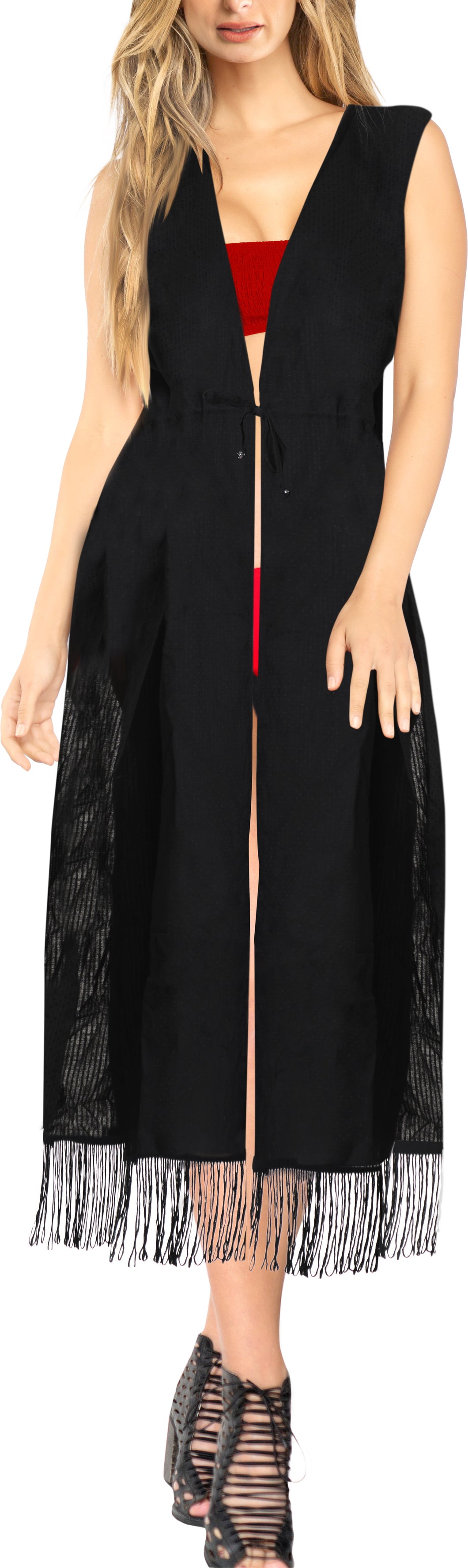 LA LEELA Women's Loose Open Front Kimono Cardigan Capes Blouse Tops Solid Plain