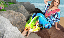 Load image into Gallery viewer, LA LEELA 2 Digital Women&#39;s Kaftan Kimono Summer Beachwear Cover up Dress a792