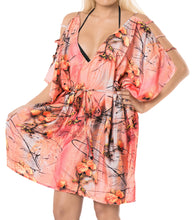 Load image into Gallery viewer, LA LEELA Kimono Beach Women&#39;s  Swimwear Swimsuit Bikini Cover up Blouse Orange