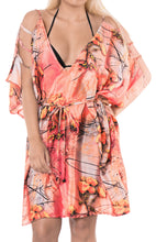 Load image into Gallery viewer, LA LEELA Kimono Beach Women&#39;s  Swimwear Swimsuit Bikini Cover up Blouse Orange