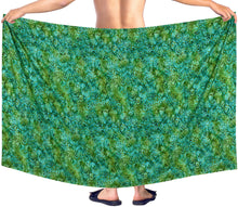 Load image into Gallery viewer, LA-LEELA-Men&#39;s-Sarong-Swimsuit-Cover-Up-Summer-Beach-Wrap-One-Size-Green_A768