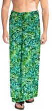Load image into Gallery viewer, LA LEELA Men&#39;s Sarong Swimsuit Cover Up Summer Beach Wrap One Size Green_A768