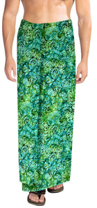 LA LEELA Men's Sarong Swimsuit Cover Up Summer Beach Wrap One Size Green_A768