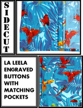 Load image into Gallery viewer, la-leela-shirt-casual-button-down-short-sleeve-beach-shirt-men-aloha-pocket-Shirt-Blue_W601