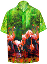 Load image into Gallery viewer, la-leela-shirt-casual-button-down-short-sleeve-beach-shirt-men-aloha-pocket-Shirt-Green_W599