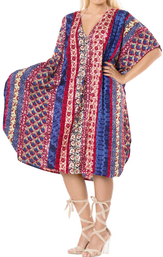 la-leela-bikni-swimwear-soft-fabric-printed-beachwear-loose-cover-up-OSFM 16-28W [XL- 4X]-Blue_A752