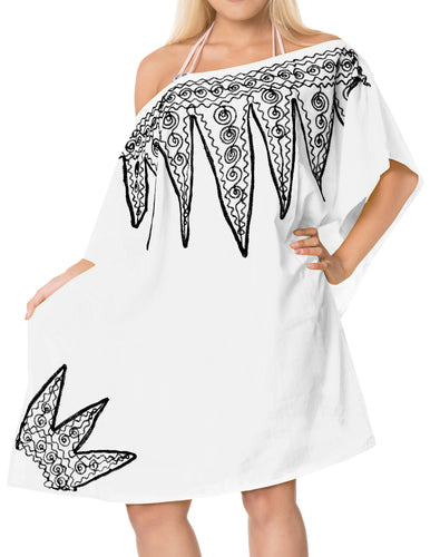 la-leela-bikini-swim-beach-wear-swimsuit-cover-ups-women-caftan-dress-solid-OSFM 8-20W [M- 2X]-Ghost White_A716