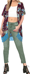 LA LEELA Women's Summer Boho Pants Hippie Clothes Yoga Outfits Brown_BlueRose