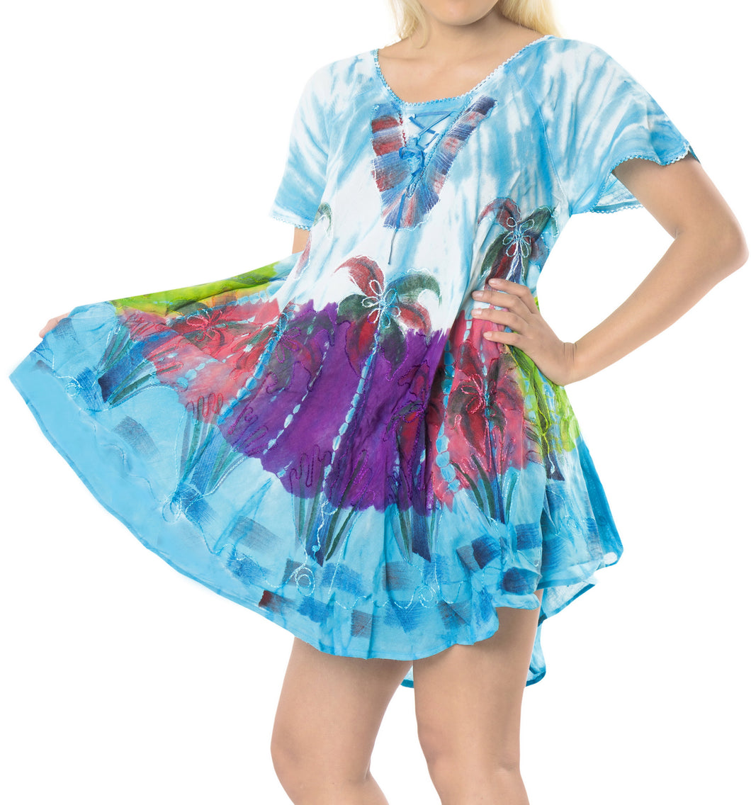 la-leela-casual-dress-beach-cover-up-rayon-tie-dye-vacation-floral-cover-up-womens-blue_509-plus-size
