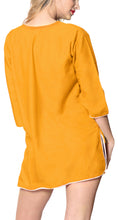 Load image into Gallery viewer, LA LEELA Women&#39;s Rayon Casual Beachwear Cover-up V Neck Saddle Sleeve Knee Lengt