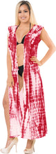 Load image into Gallery viewer, LA LEELA Women&#39;s Cotton Bikini Swimsuit Cover Up Tie Dye Long Length Armscye Sle