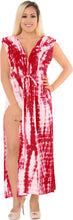 Load image into Gallery viewer, LA LEELA Women&#39;s Cotton Bikini Swimsuit Cover Up Tie Dye Long Length Armscye Sle