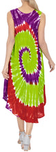Load image into Gallery viewer, LA LEELA Women&#39;s Plus Size Loose Spiral Tie Dye Dress Large-X-Large Multi_AA281